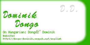 dominik dongo business card